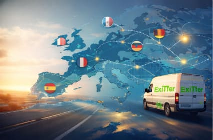 Europakarte mit Umzugsrouten